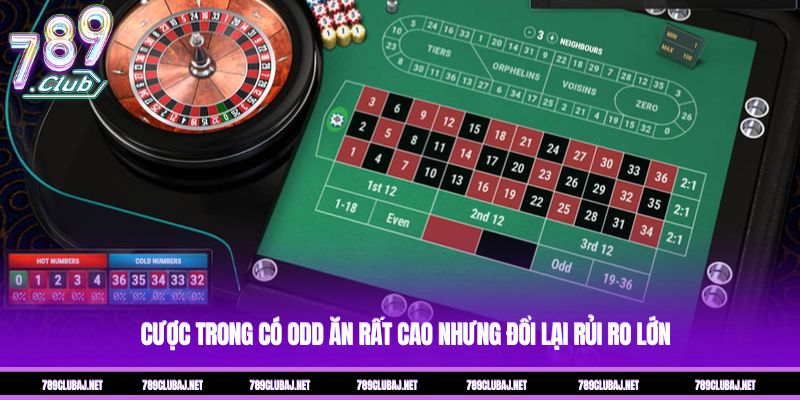 Cược trong có Odd ăn rất cao nhưng đổi lại rủi ro lớn