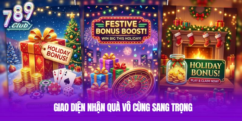 Giao diện nhận quà vô cùng sang trọng