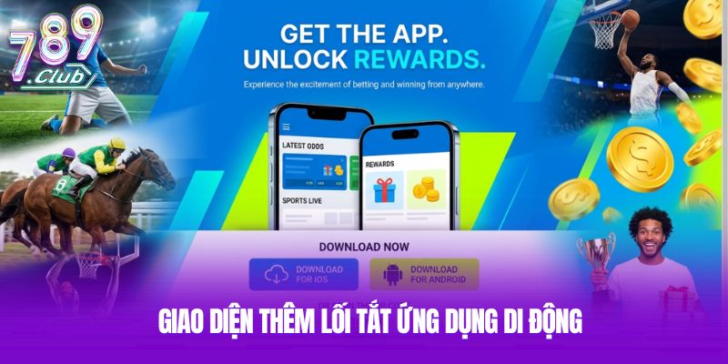 Giao diện thêm lối tắt ứng dụng di động