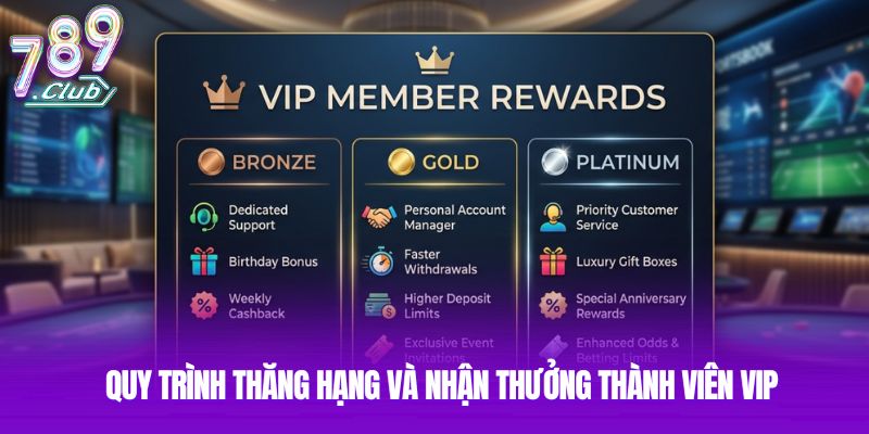 Quy trình thăng hạng và nhận thưởng thành viên VIP Quy trình thăng hạng và nhận thưởng thành viên VIP